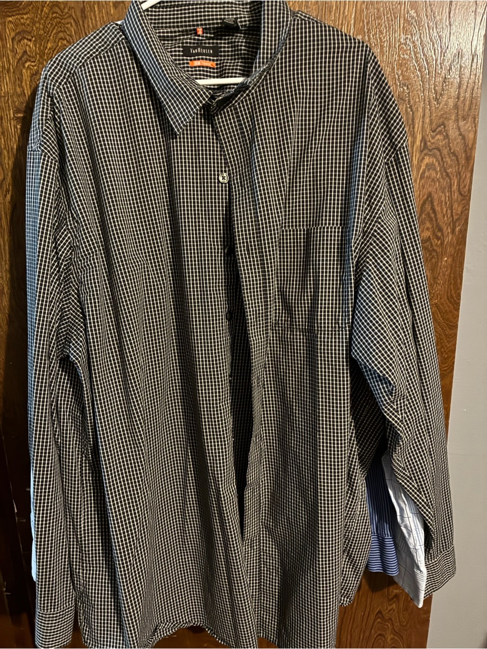 Van Heusen Black and White Check Button-Down Shirt